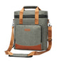 Wine Cooling Bag  Leak Proof Picnic Cooler Bag Vintage Leather Refrigerator Bag