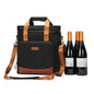Wine Cooling Bag  Leak Proof Picnic Cooler Bag Vintage Leather Refrigerator Bag